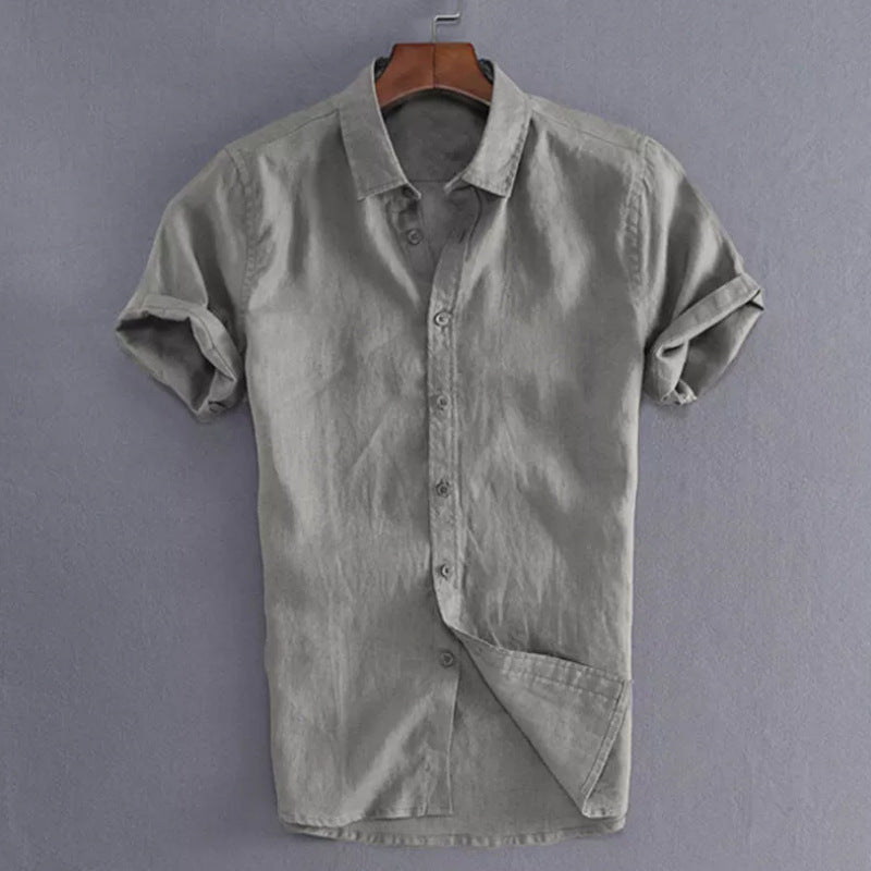 Heren Overhemd Korte Mouw – Relaxed Fit – Ademend Natuurlijk Textiel – Casual Look