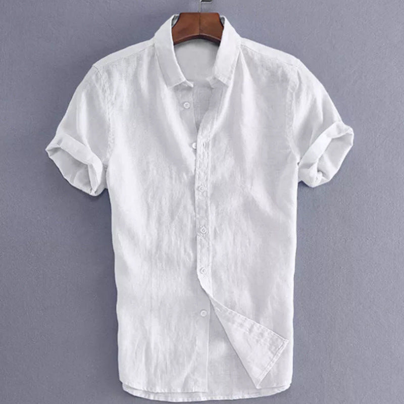 Heren Overhemd Korte Mouw – Relaxed Fit – Ademend Natuurlijk Textiel – Casual Look