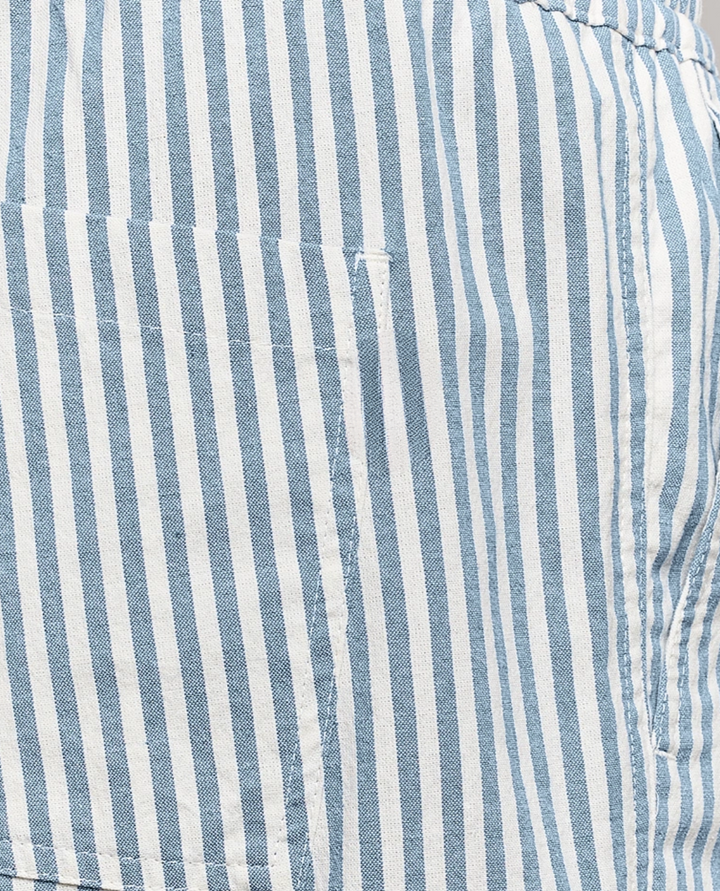 Mowa | Striped Linen Shorts