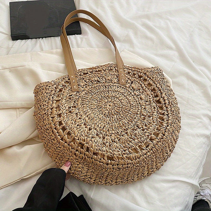 Abigail | Trendy Stro Schoudertas voor het Strand