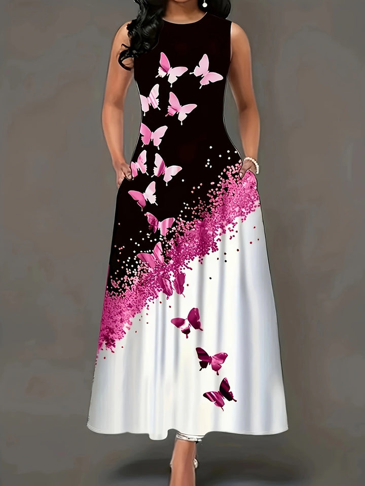 Adaline | Elegante Vlinderjurk Met Pockets En Vloeiende Pasvorm