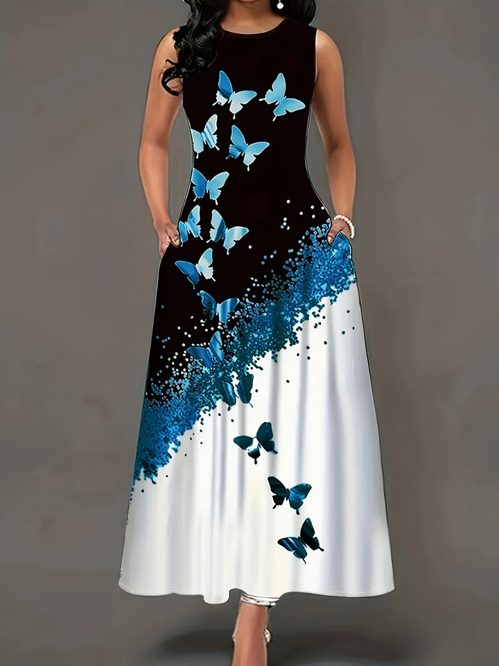Adaline | Elegante Vlinderjurk Met Pockets En Vloeiende Pasvorm