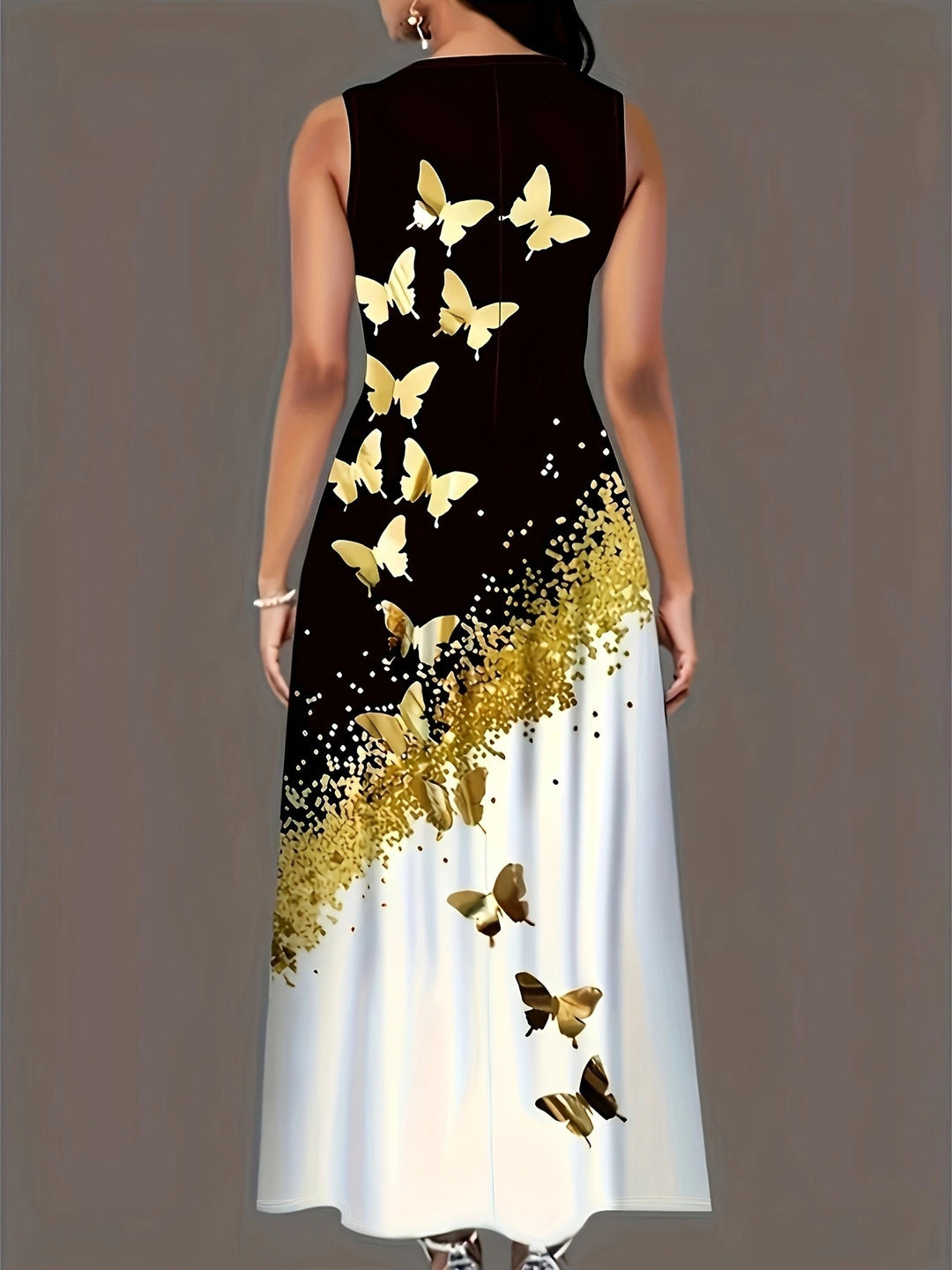 Adaline | Elegante Vlinderjurk Met Pockets En Vloeiende Pasvorm