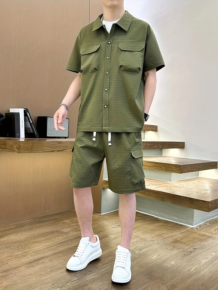 Adam | Twee-delig Outdoor Outfit met Korte Mouwen en Korte Broek