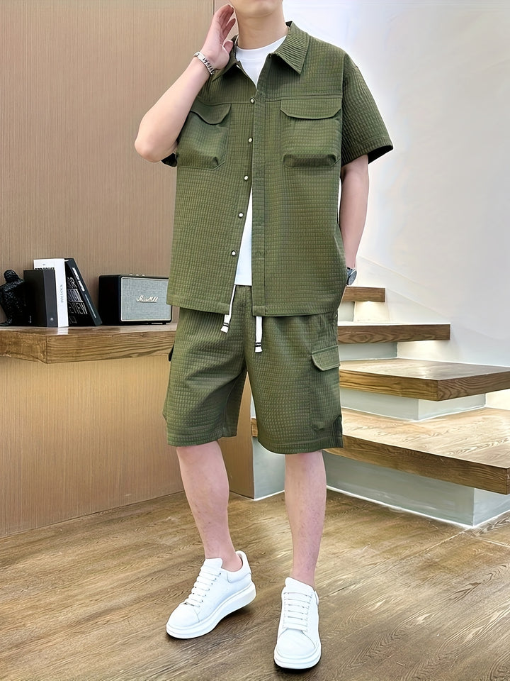 Adam | Twee-delig Outdoor Outfit met Korte Mouwen en Korte Broek