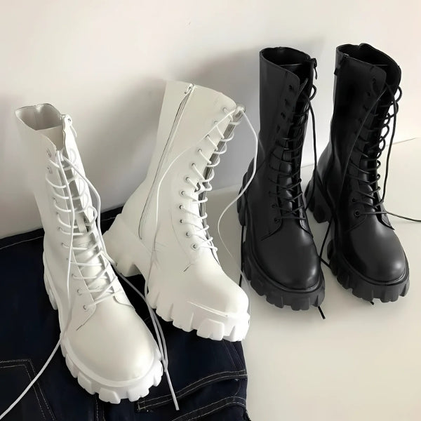 Aileen – Trendy Veterlaarzen met Chunky Zool