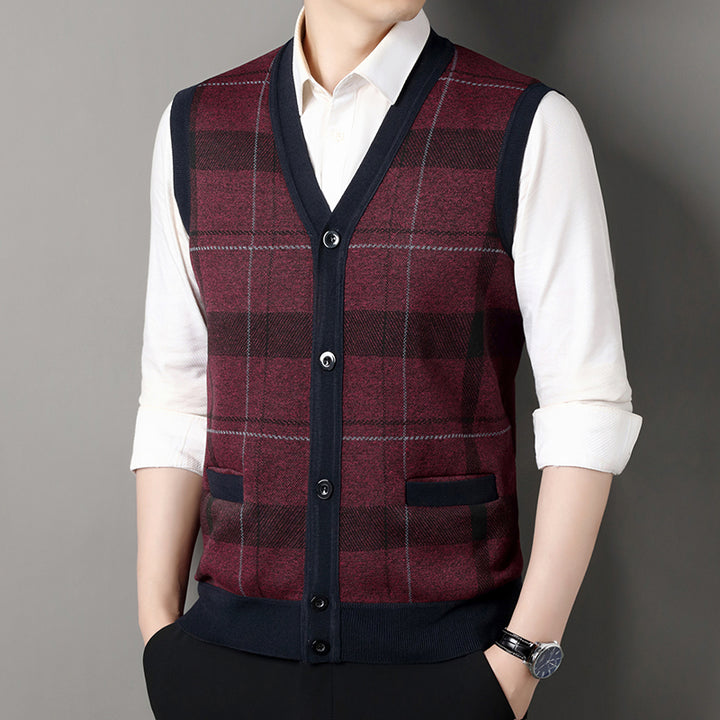 Akki | Stijlvolle Heren Gilet met Grafische Print