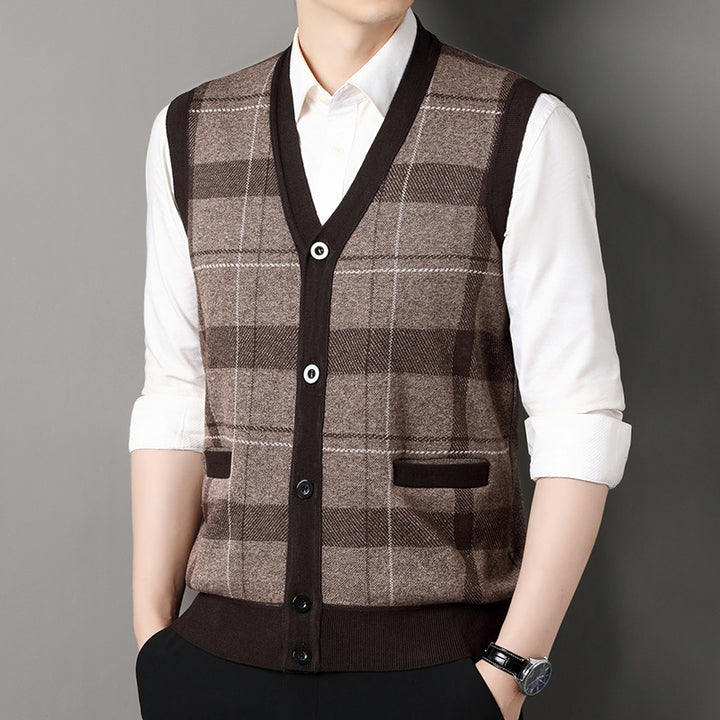 Akki | Stijlvolle Heren Gilet met Grafische Print