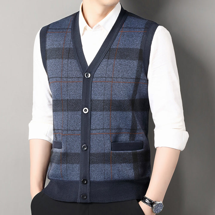 Akki | Stijlvolle Heren Gilet met Grafische Print