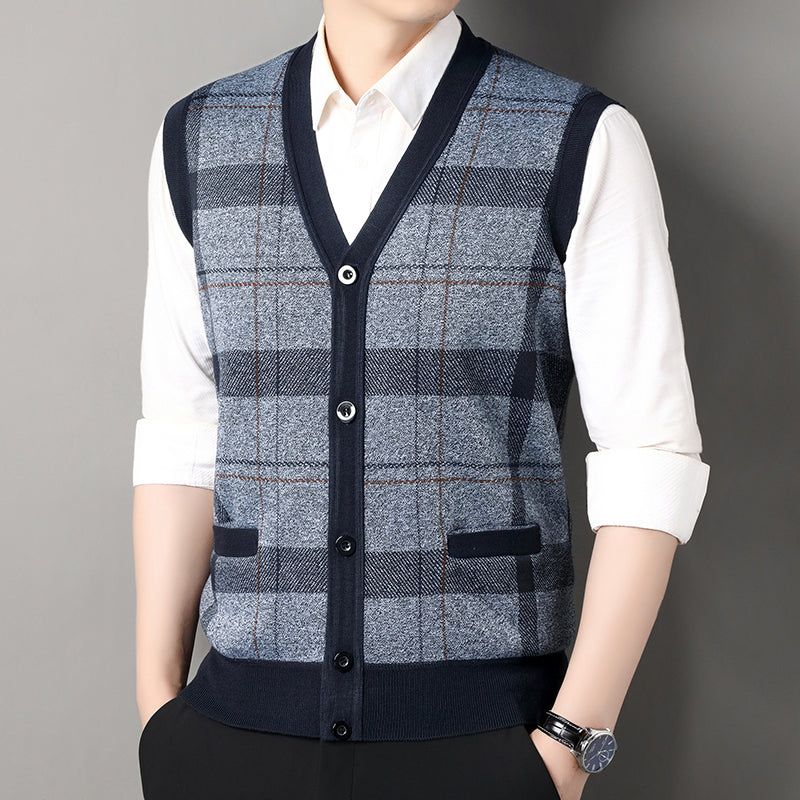Akki | Stijlvolle Heren Gilet met Grafische Print