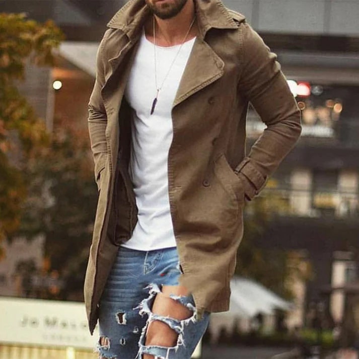 Albert - Tijdloze Heren Trenchcoat voor Elke Gelegenheid