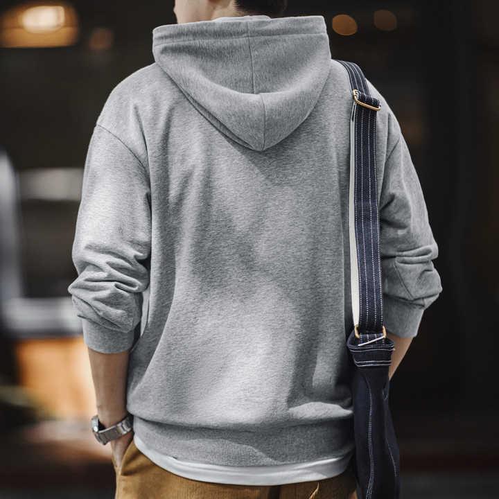 Alexander | Vintage Hoodie met Denim Accent & Relaxte Pasvorm