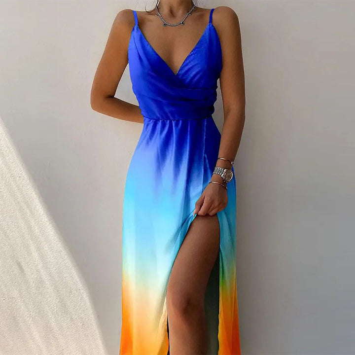 Alicia | Elegante Maxi Jurk met Verleidelijke Split voor Dames