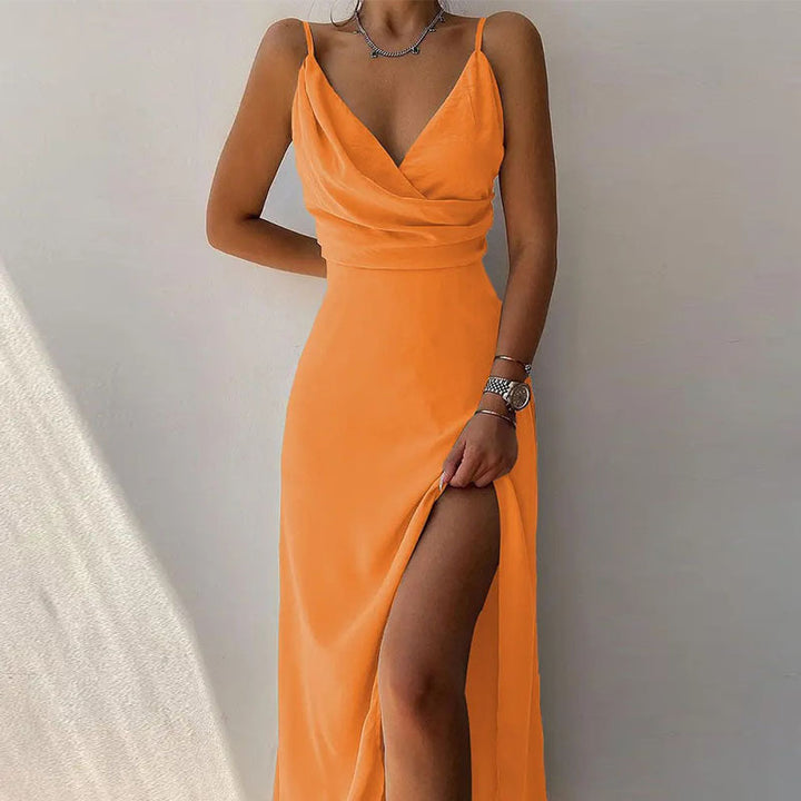 Alicia | Elegante Maxi Jurk met Verleidelijke Split voor Dames