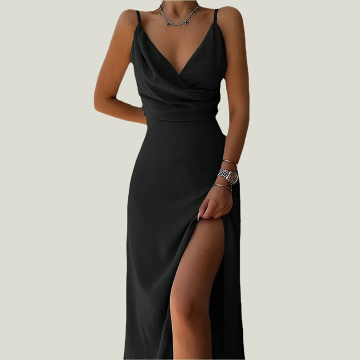 Alicia | Elegante Maxi Jurk met Verleidelijke Split voor Dames