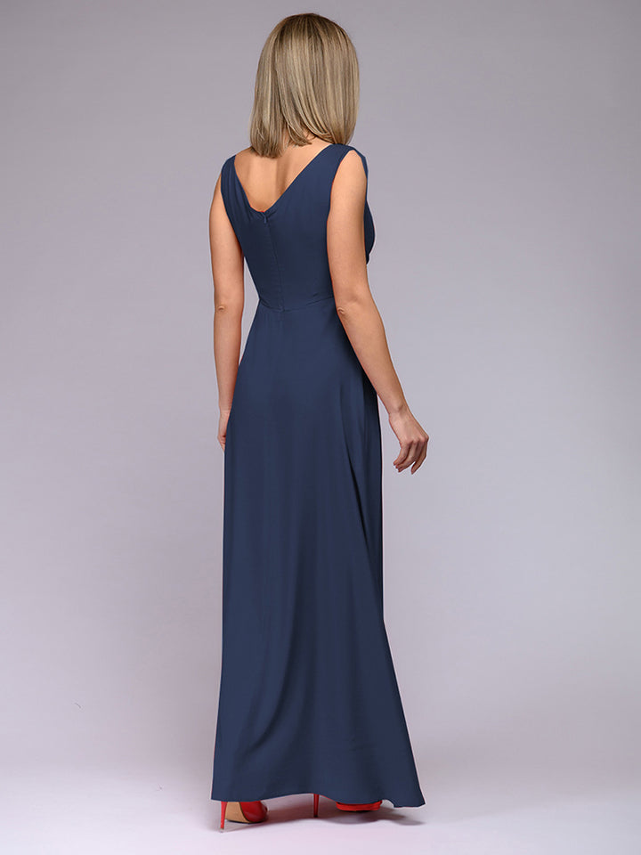 Alicia | Elegante Maxi Jurk met Diepe V-hals en Split