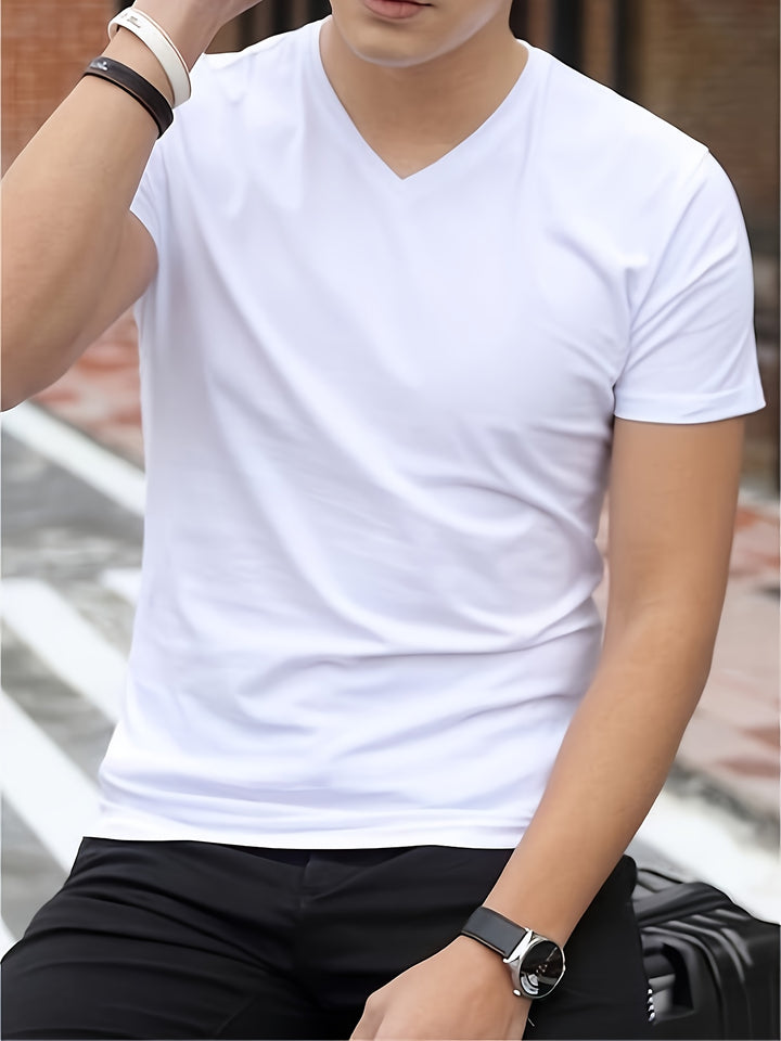 Allen | Casual V-Hals T-shirt voor Heren