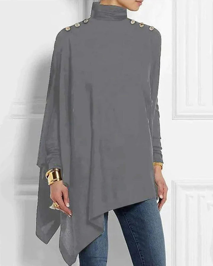 Allyson - Elegante Asymmetrische Top met Knopen