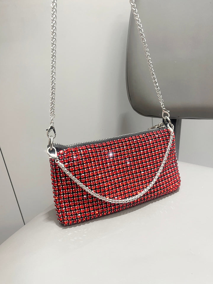 Althea | Stralende Kristallen Schoudertas met Luxe Afwerking