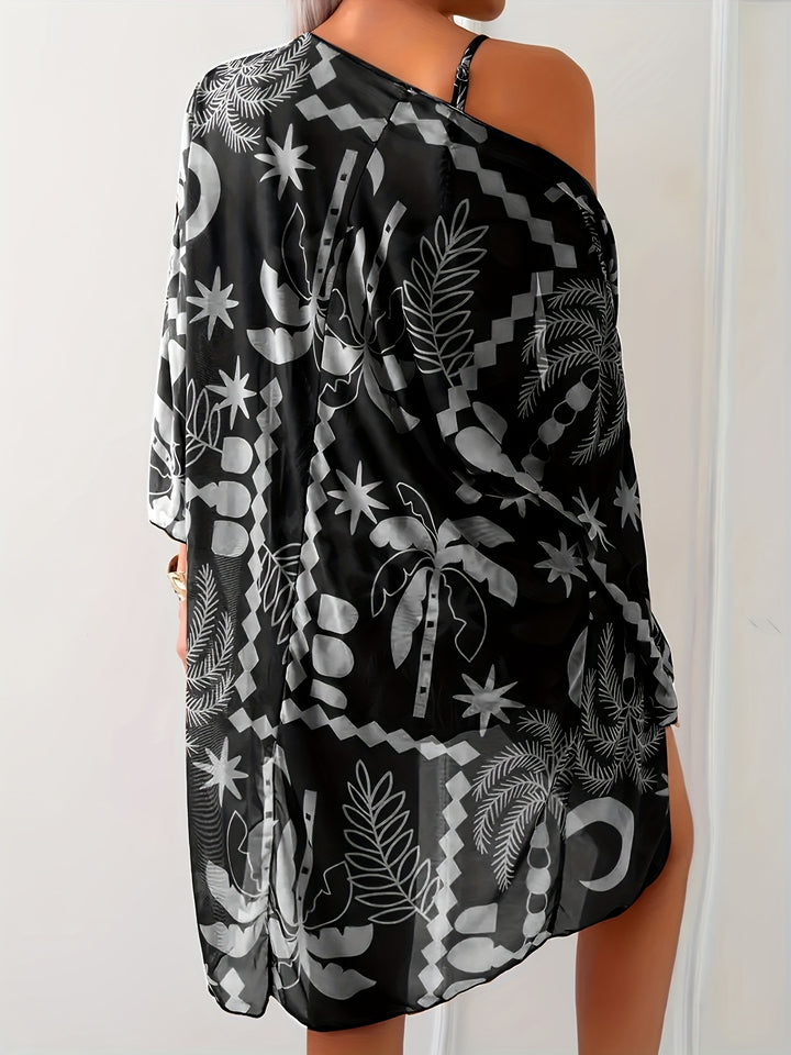 Amara | 3-delige Zomerse Set met Tropische Print voor Strand & Zwembad