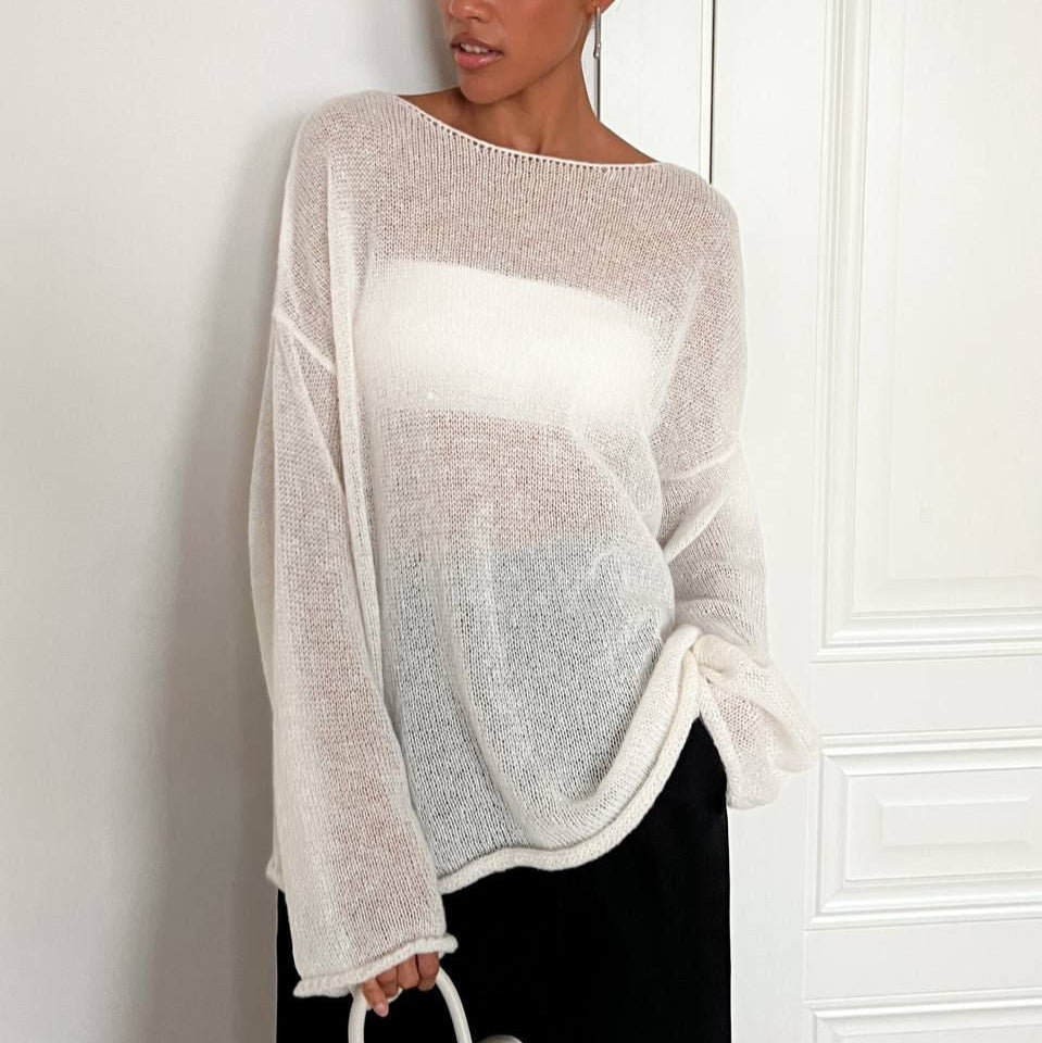 Amber | Luchtige Transparante Trui met Elegante Pasvorm