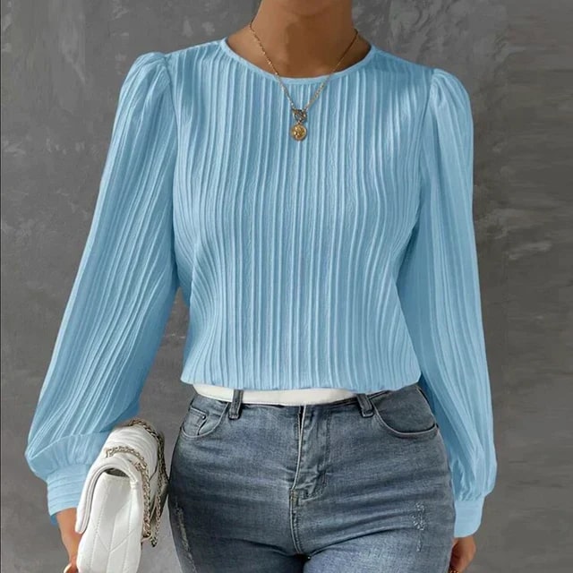 Amyra - Elegante Plissé Blouse voor Dames