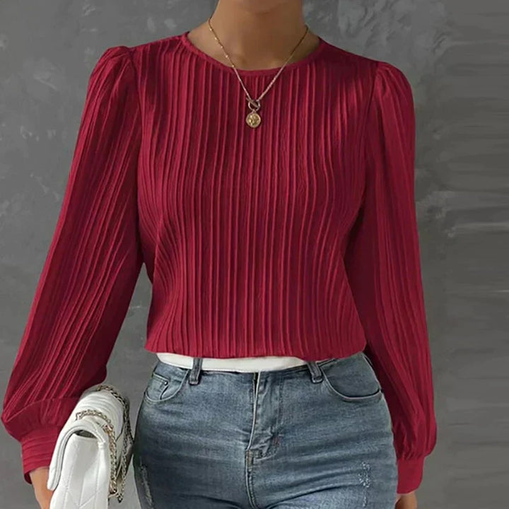 Amyra - Elegante Plissé Blouse voor Dames