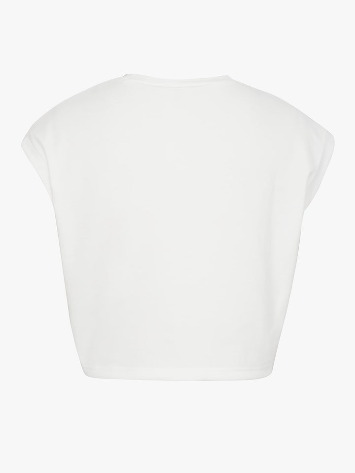 Ana | Crop T-shirt met Letterprint en Stropdas