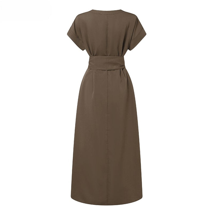 Angelica | Stijlvolle Maxi Jurk met Ceintuur