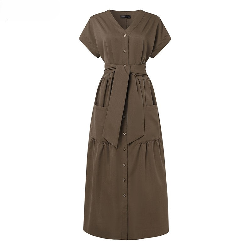 Angelica | Stijlvolle Maxi Jurk met Ceintuur