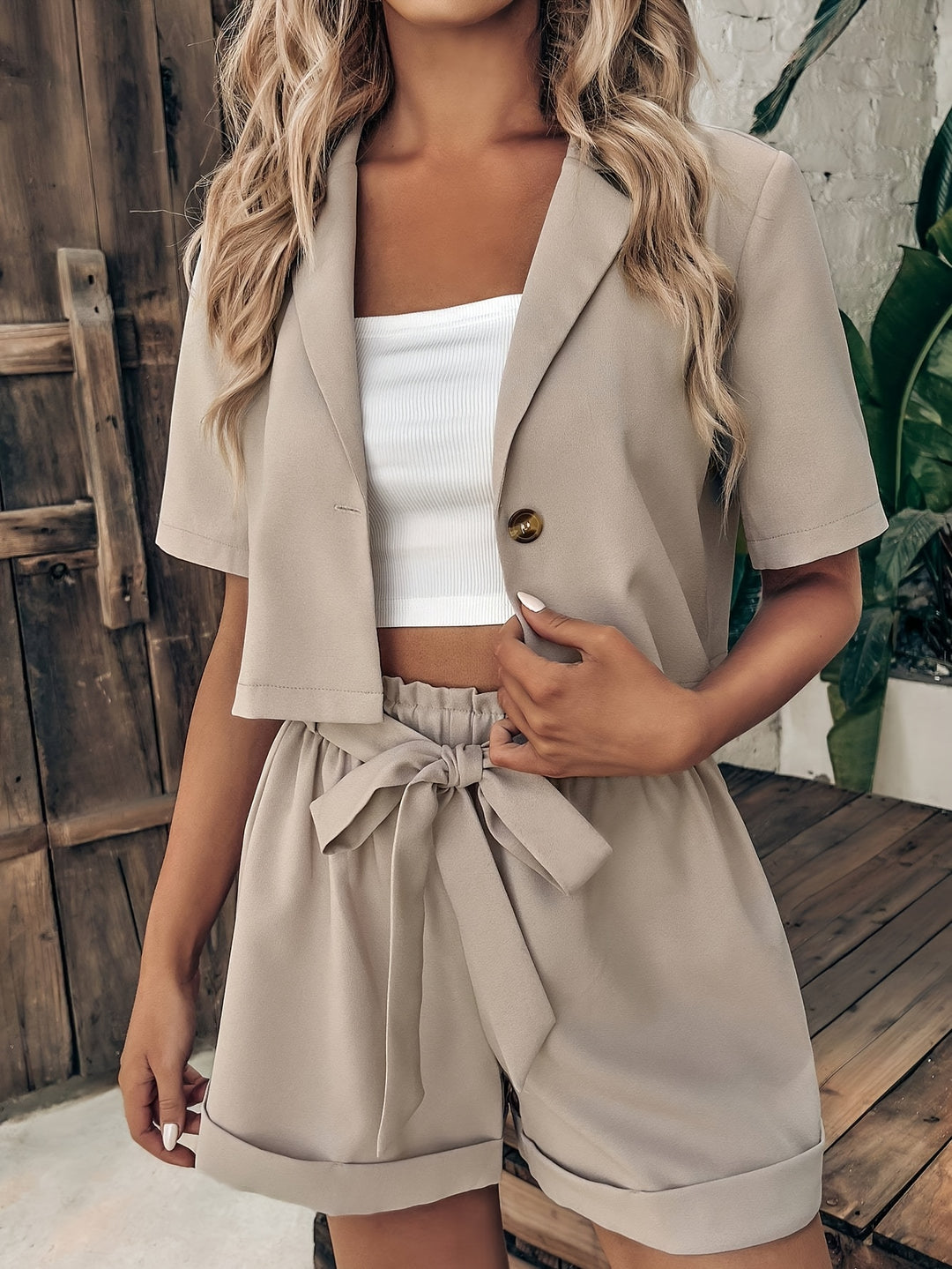 Anie | Blazermantel met Hoge Taille en Shorts