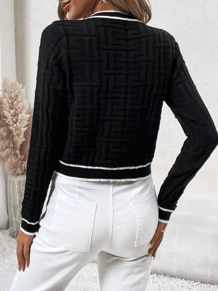 Anna | Luxe Contrast Trim Knit Vest