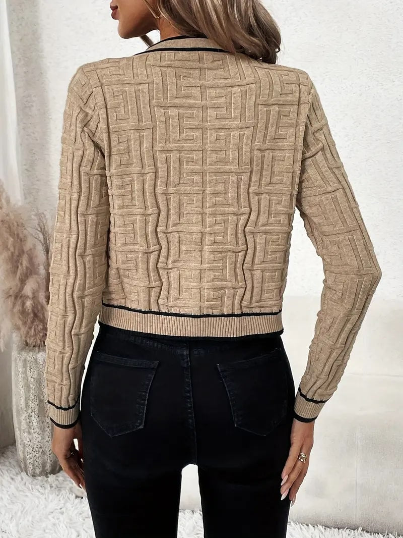 Anna | Luxe Contrast Trim Knit Vest