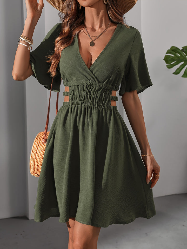 Anna | Elegante Jurk met Cut-out en Strik