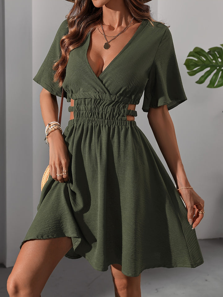 Anna | Elegante Jurk met Cut-out en Strik