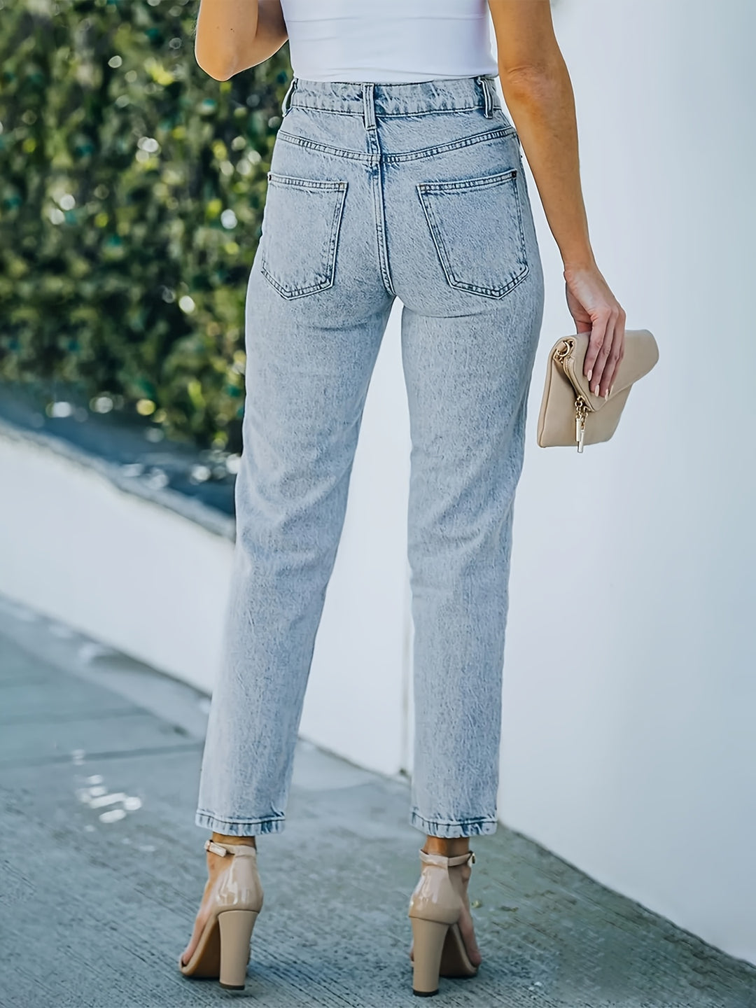 Anna | Vrouwen Klassieke Rechte Gekorte Jeans