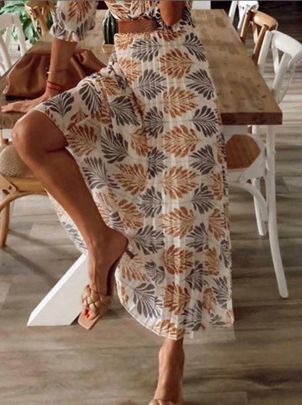 Annika | Bohemian Maxi Jurk met Elegante Print