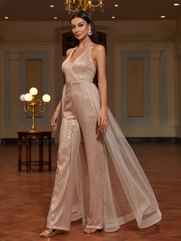 Anouk | Elegante Jumpsuit met Pailletten en Tule voor Dames