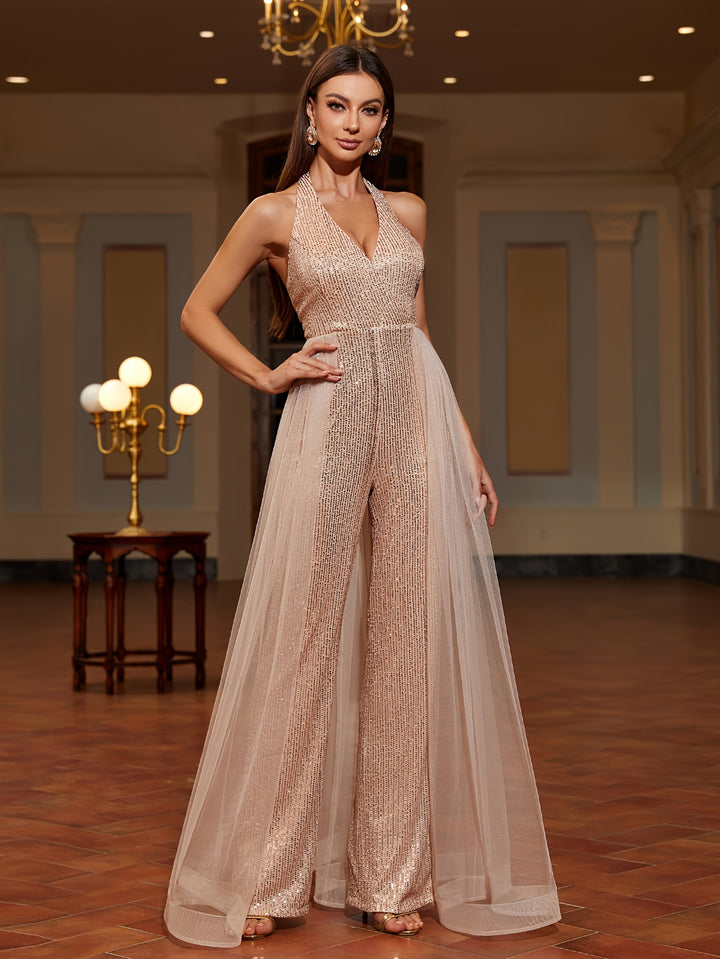 Anouk | Elegante Jumpsuit met Pailletten en Tule voor Dames