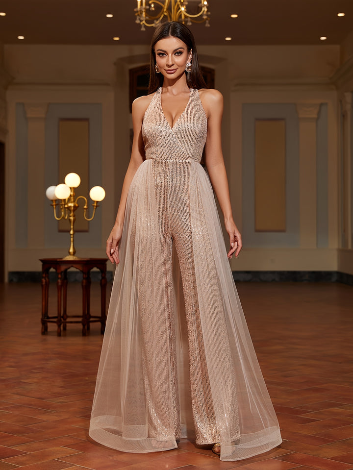 Anouk | Elegante Jumpsuit met Pailletten en Tule voor Dames