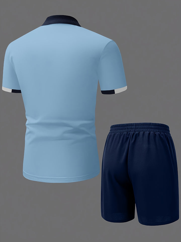 Anthony | Stijlvolle Polo Shirt Set met Korte Mouwen en Shorts