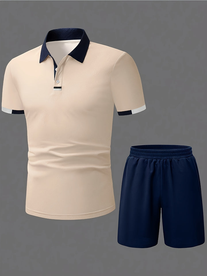 Anthony | Stijlvolle Polo Shirt Set met Korte Mouwen en Shorts