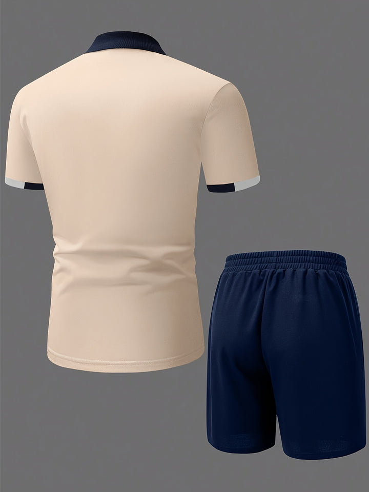 Anthony | Stijlvolle Polo Shirt Set met Korte Mouwen en Shorts