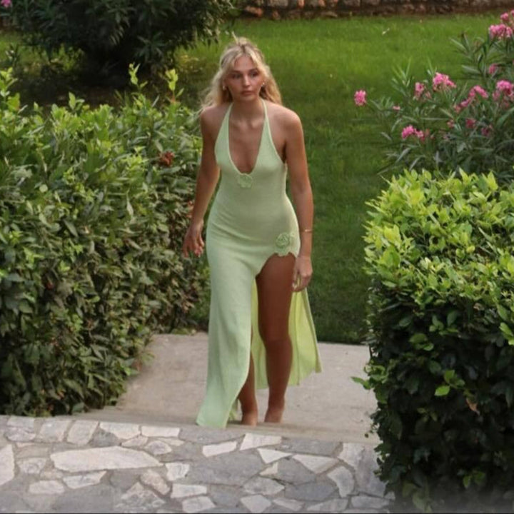 Ariella | Elegante Gebreide Maxi Jurk met Split