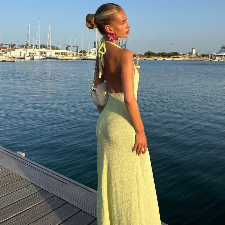 Ariella | Elegante Gebreide Maxi Jurk met Split