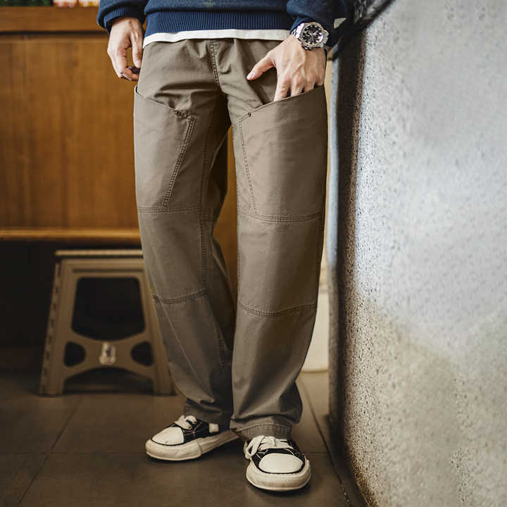 Arnold | Vintage Werkbroek met Grote Zakken en Elastische Taille