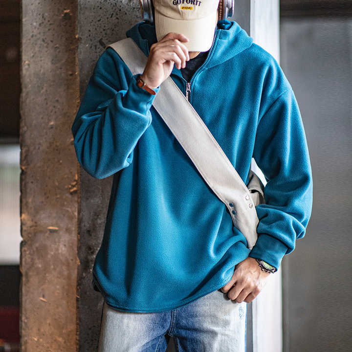Aron | Stijlvolle Half-Zip Fleece Hoodie voor Heren