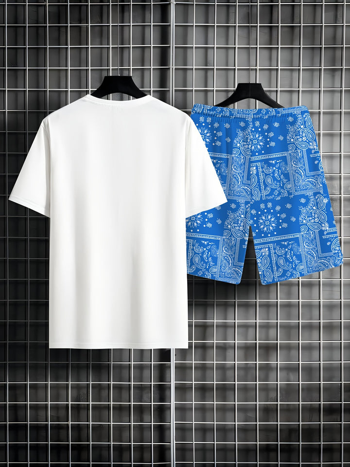 Arthur | Zomer Set van T-shirt en Korte Broek met Palmboomprint