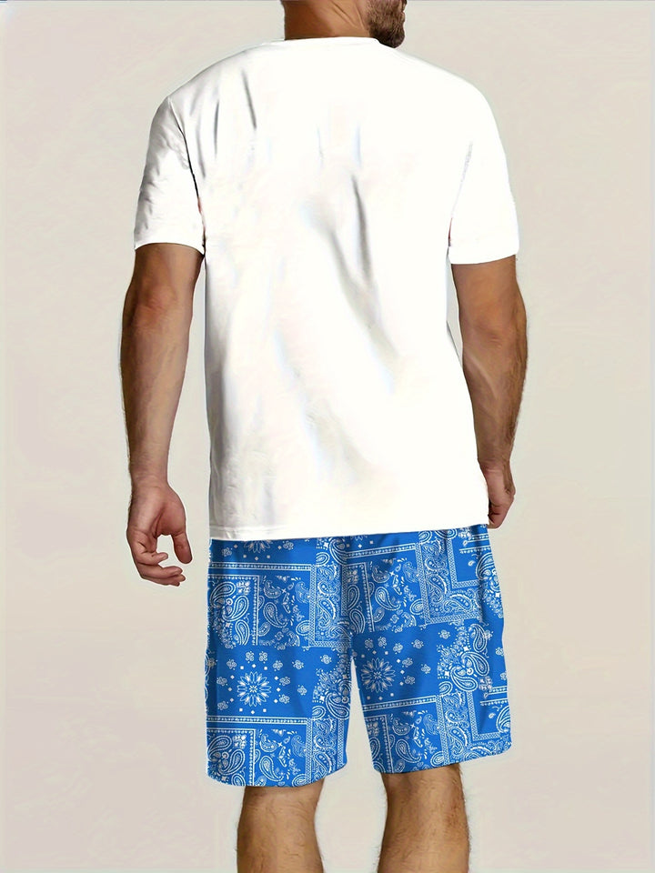 Arthur | Zomer Set van T-shirt en Korte Broek met Palmboomprint