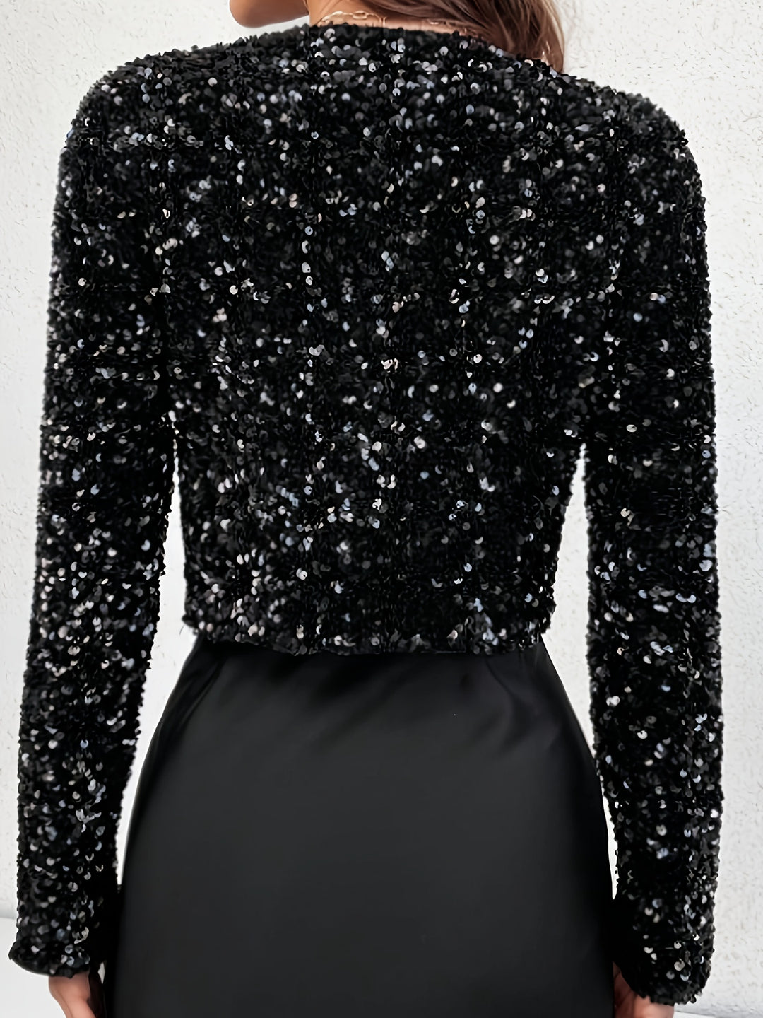 Athena | Glamoureuze Pailletten Top met Striksluiting